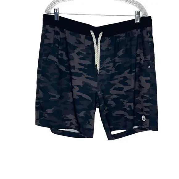 Vuori Mens Kore Camo Shorts XXL Black Pockets Activewear Comfort Casual - Picture 2 of 9